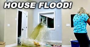 House Flood Caught On Video! Heavy Rainstorm FLOODED Our House!