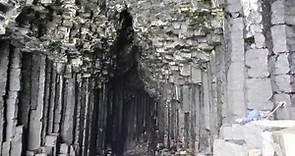 Inside Fingal's Cave on the island of Staffa (Scotland)