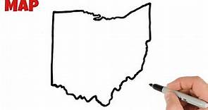 How to Draw Ohio Map | USA States Map Drawing