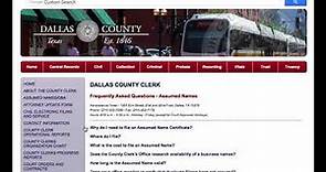 How to File an Assumed Name Locally in Dallas County, Texas