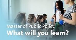 What will you learn? – Master of Public Policy
