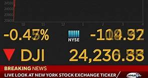 Live look at New York Stock Exchange ticker