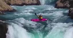El deportista que saltó un cascada con su kayak cuenta su experiencia