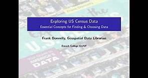 Exploring US Census Data: Basic Concepts