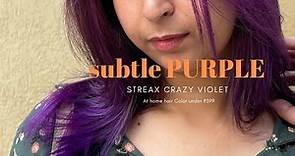 I colored my hair dark purple | Streax Crazy Violet