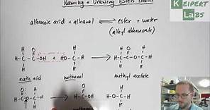 Esters - Drawing Structural Formulae and Naming Practice