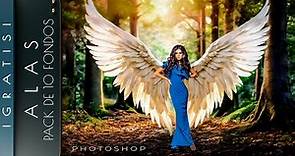 Crea montajes angelicales en Photoshop con estos fondos de alas | ¡Descarga el Pack gratis!
