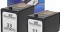 SPEEDYINKS Remanufactured Ink Cartridge Replacement for Lexmark 32 & Lexmark 33 (1 Black, 1 Color, 2 Cartridge Pack) Compatible with Lexmark P4350 P6350 X5250 X6350 X7170 X8350 Z812 Z816 and More