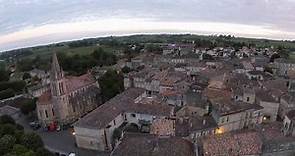 Drone - Bourg village, Gironde, France