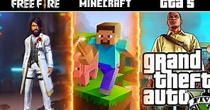 Free Fire Vs Minecraft Vs GTA 5 || which is Best || Camparison For 3 Games