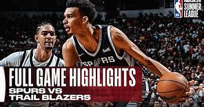 SPURS vs TRAIL BLAZERS | NBA SUMMER LEAGUE | FULL GAME HIGHLIGHTS