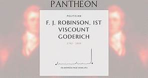 F. J. Robinson, 1st Viscount Goderich Biography - Prime Minister of the United Kingdom from 1827 to 1828