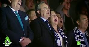 Florentino Pérez vibró con el nuevo himno
