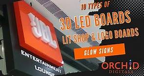 10 types of Glow Sign Boards | Choose the LED neon signboard perfectly suited for your business