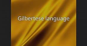 Gilbertese language