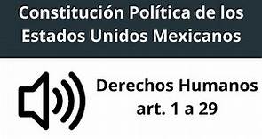 Constitución Mexicana vigente 2023 art. 1 a 29