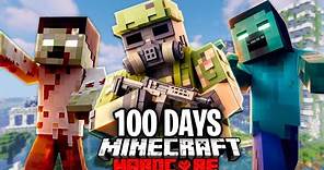 I Survived 100 Days in a ZOMBIE APOCALYPSE in Hardcore Minecraft!
