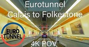 4K Drive Through The Eurotunnel - Calais to Folkestone Car Trian - Le Shuttle
