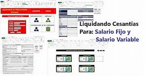 Liquidación De Cesantías Salario Fijo y Salario Variable Liquidador En Excel-Crea PDF (Video 2/5)