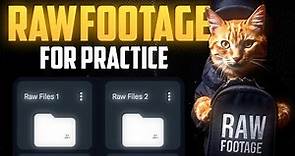 Raw Footage for Editing Practice | FULL PACK | with Download Link