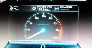 Comcast Xfinity Blast 105 Mbps Speed Test