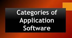 3.5 Categories of Application software.