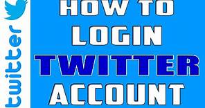 How to Login Twitter Account | Login Twitter Account 2017