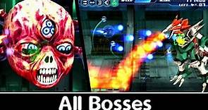 Thunder Force VI - All Bosses (PS2)
