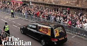 Thousands wave goodbye to the Queen as her coffin travels from Balmoral to Edinburgh