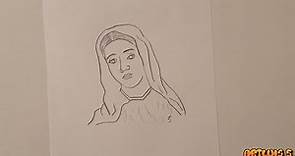 Aprende a dibujar a la VIRGEN MARÍA | How to draw the Virgin Mary
