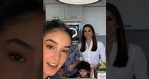 Bibi Gaytan cocina con sus hijas en un live desde su casa 23.03.2020