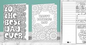 Father's Day Colouring Cards Pack