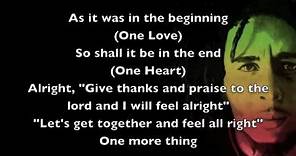 One Love - Bob Marley [Lyrics]