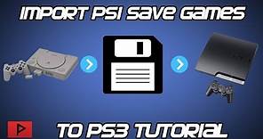 [How To] Import Online PS1 Save Game Files To PS3 Tutorial