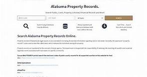 Alabama Property Records (Online Search By Name and Address)