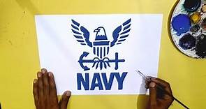 How to draw the US NAVY logo #3