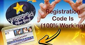 Registration Code Is 100% Working ( VideoPad Editor 2021 )