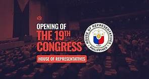 Opening of the 19th Congress: House of Representatives