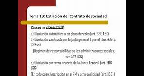 Lec021 Tema 19 Extinción del contrato de sociedades (umh1425sp 2015-16)