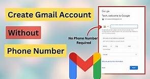 How To Create Gmail Account Without Phone Number Verification | Phone/Laptop