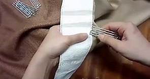 窗簾四爪鉤 掛鉤 穿法教學DIY 2倍皺褶｜How To Use 4-Prong Drapery Hooks to Create French Pleats