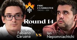 Round 14 | Fabiano Caruana vs Ian Nepomniachtchi | FIDE Candidates 2024