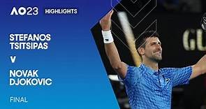Stefanos Tsitsipas v Novak Djokovic Highlights | Australian Open 2023 Final