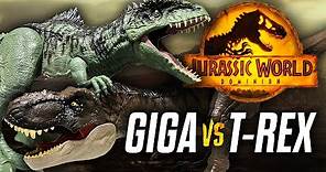 Giganotosaurus VS T-Rex — Jurassic World Dominion Super Colossal Toy Showdown / collectjurassic.com
