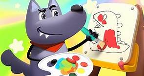 เจ้าหมาป่าสีเทาแอบระบายสี | แข่งขันรถของเล่น | การ์ตูนเด็ก | เบบี้บัส | Kids Cartoon | BabyBus