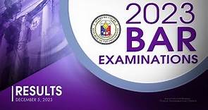 Results of the 2023 Bar Examinations