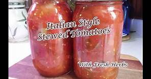 Italian Style Stewed Tomatoes | Stocking The Pantry