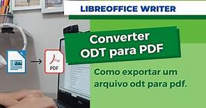 Como converter odt para pdf no LibreOffice Writer