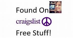 Free Stuff On Craigslist