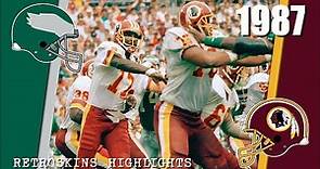 1987: Philadelphia Eagles vs Washington Redskins Remastered NFL Highlights